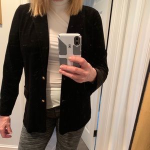 Joan Vass, black velvet jacket, size 3 (XL)